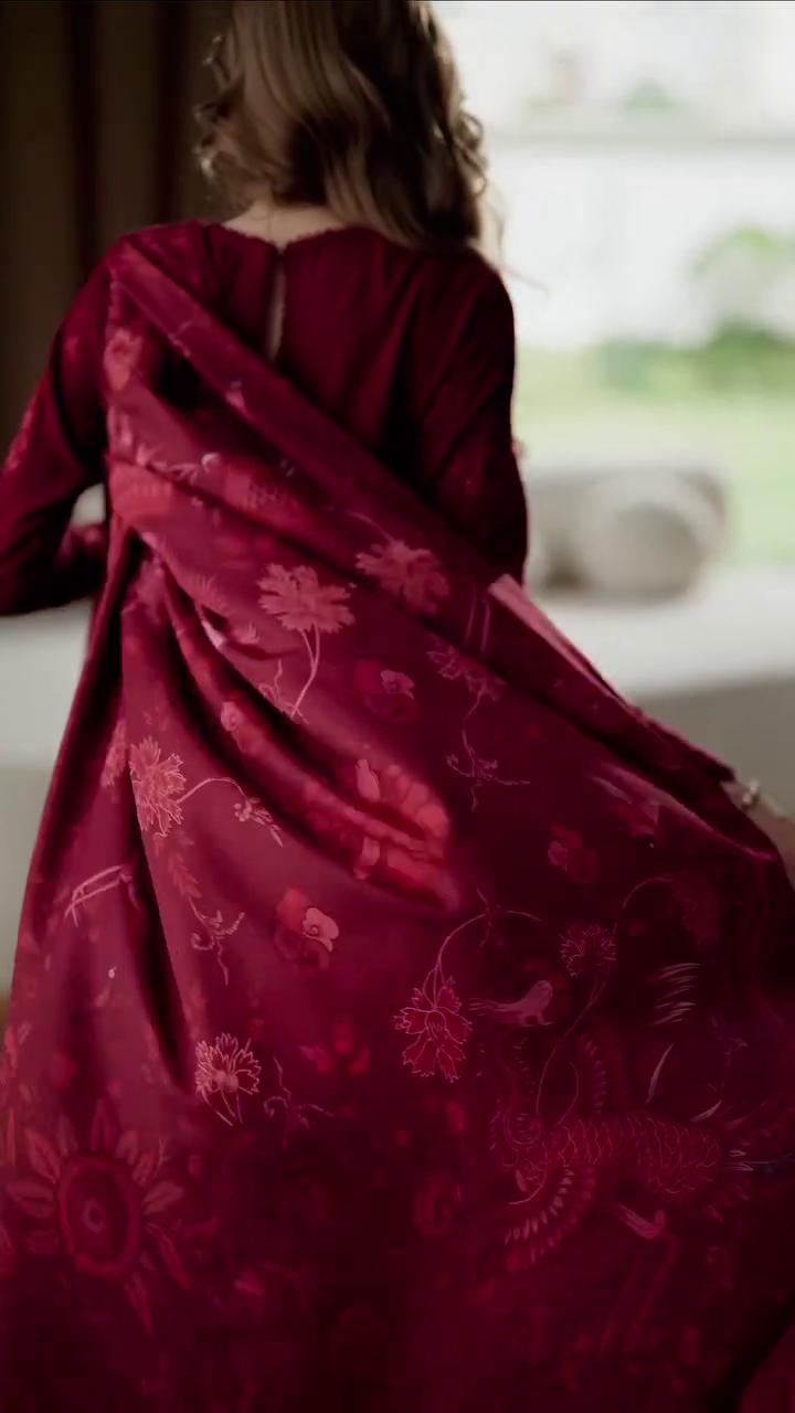 ❤️ Crimson Royale Luxe Embroidered Suit Set – The Essence of Timeless Glamour ❤️✨