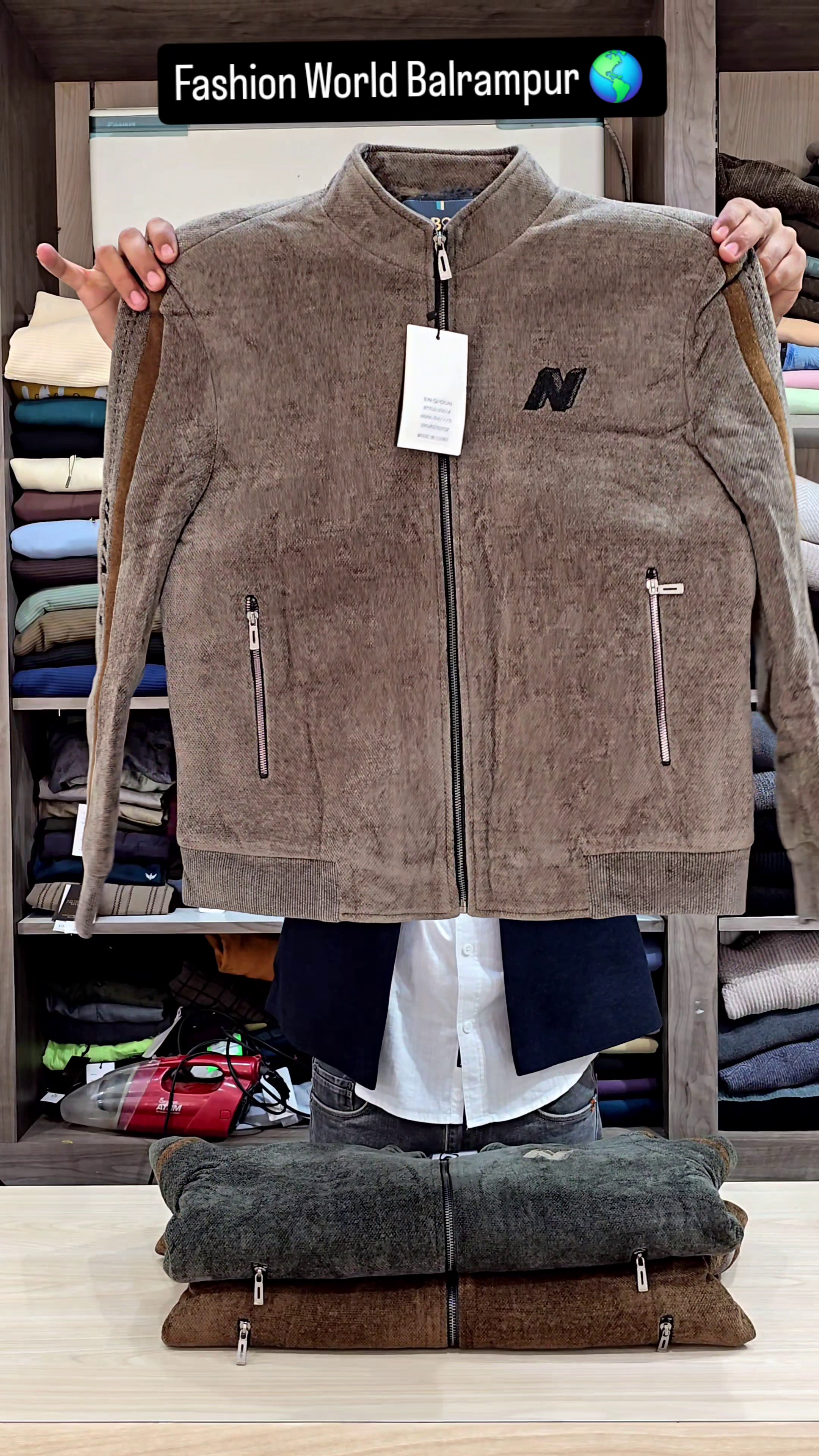 🧥✨ Urban Knit Bomber Jacket – Classic Zip-Up Winter Essential ✨🧥