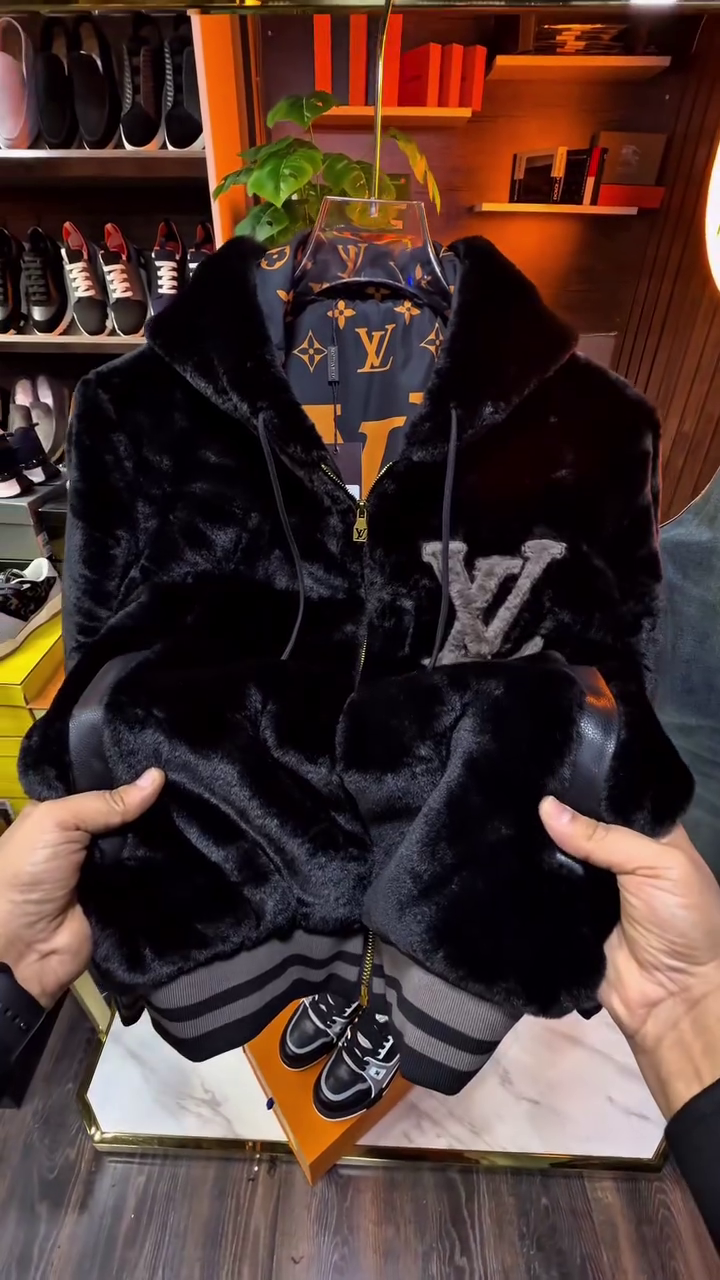 🖤✨ Luxury Plush Fur Hoodie Jacket – Premium Streetwear Edition ✨🖤