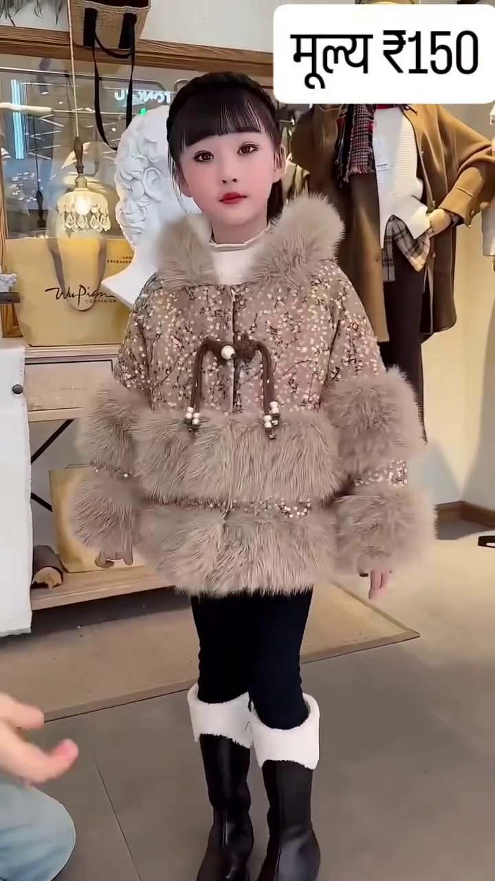 ✨🧸 Princess Plush Fur Winter Coat – Kids Luxury Warmwear 🧸✨