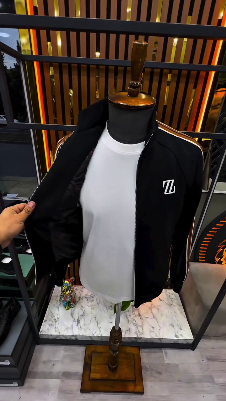 Men’s Premium Zip-Up Track Jacket – Sleek Urban Style with Everyday Comfort 🖤🔥