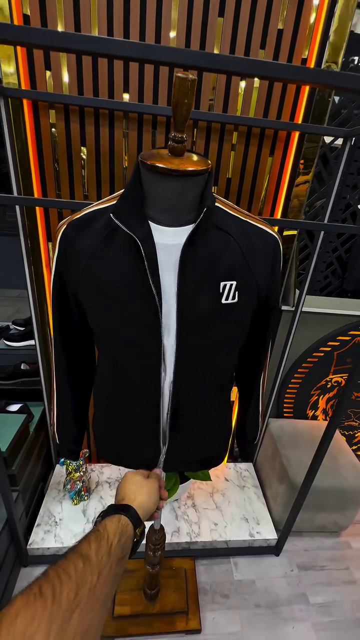 Men’s Premium Zip-Up Track Jacket – Sleek Urban Style with Everyday Comfort 🖤🔥