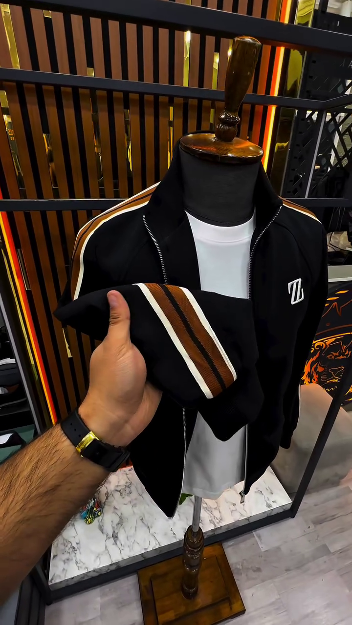 Men’s Premium Zip-Up Track Jacket – Sleek Urban Style with Everyday Comfort 🖤🔥