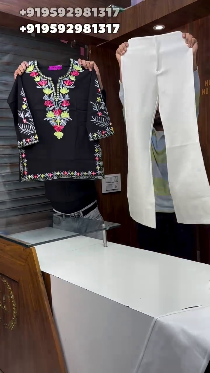 ✨ Noor Elegance Embroidered Co-Ord Set – Classic Black with Golden Glam 💛🖤