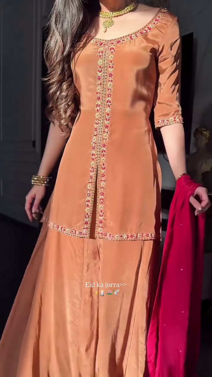 ❤️ Zoya Festive Elegance Sharara Set – Classic Eid Glam ❤️