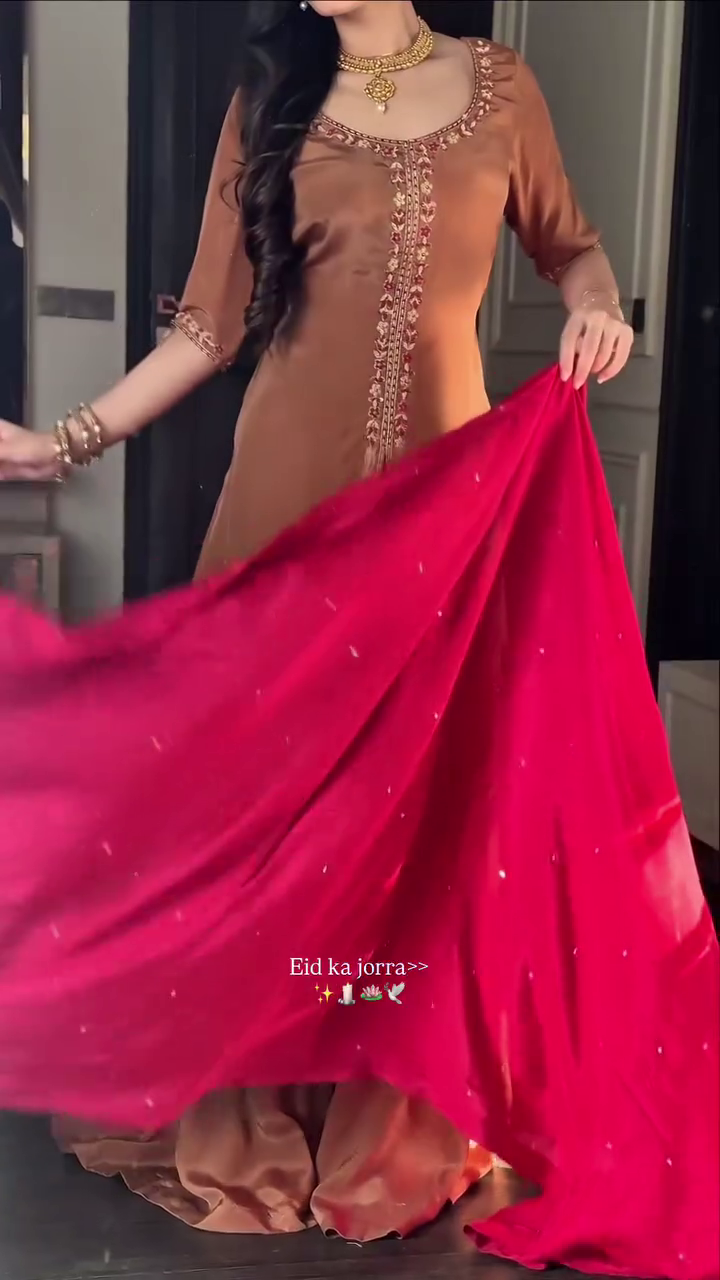 ❤️ Zoya Festive Elegance Sharara Set – Classic Eid Glam ❤️