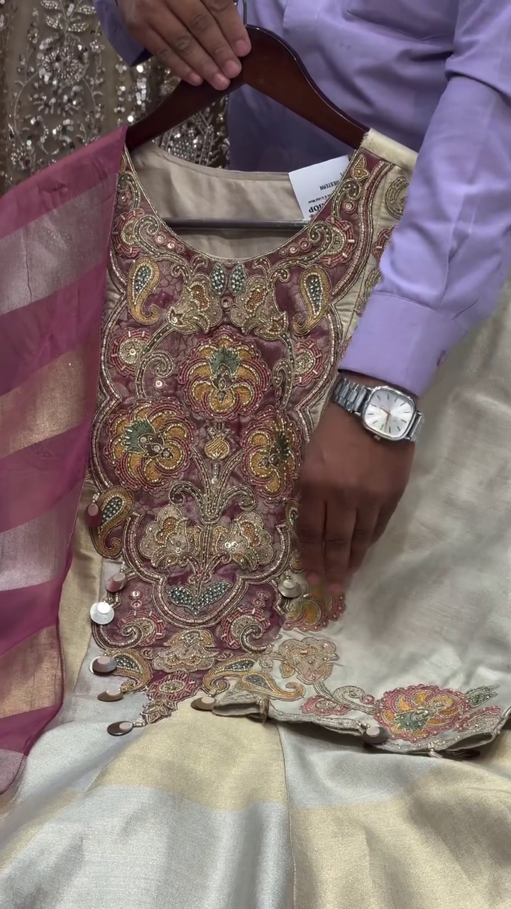 👑 Royal Zari Embroidered Festive Sharara Set – Luxe Heritage Collection (XXS–XXL) ✨