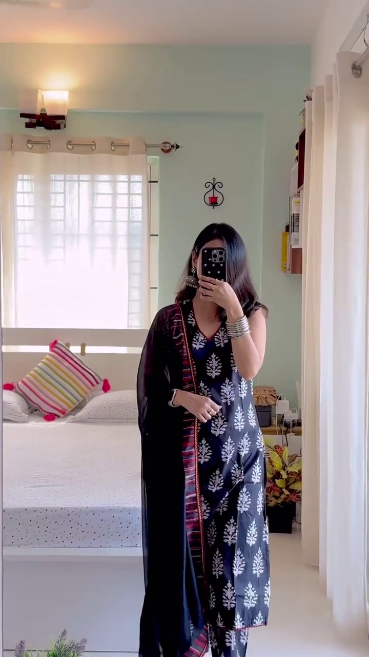 Rustic Ruby Ethnic Co-Ord Set 🌿 | Printed Kurta, Pants & Dupatta Set