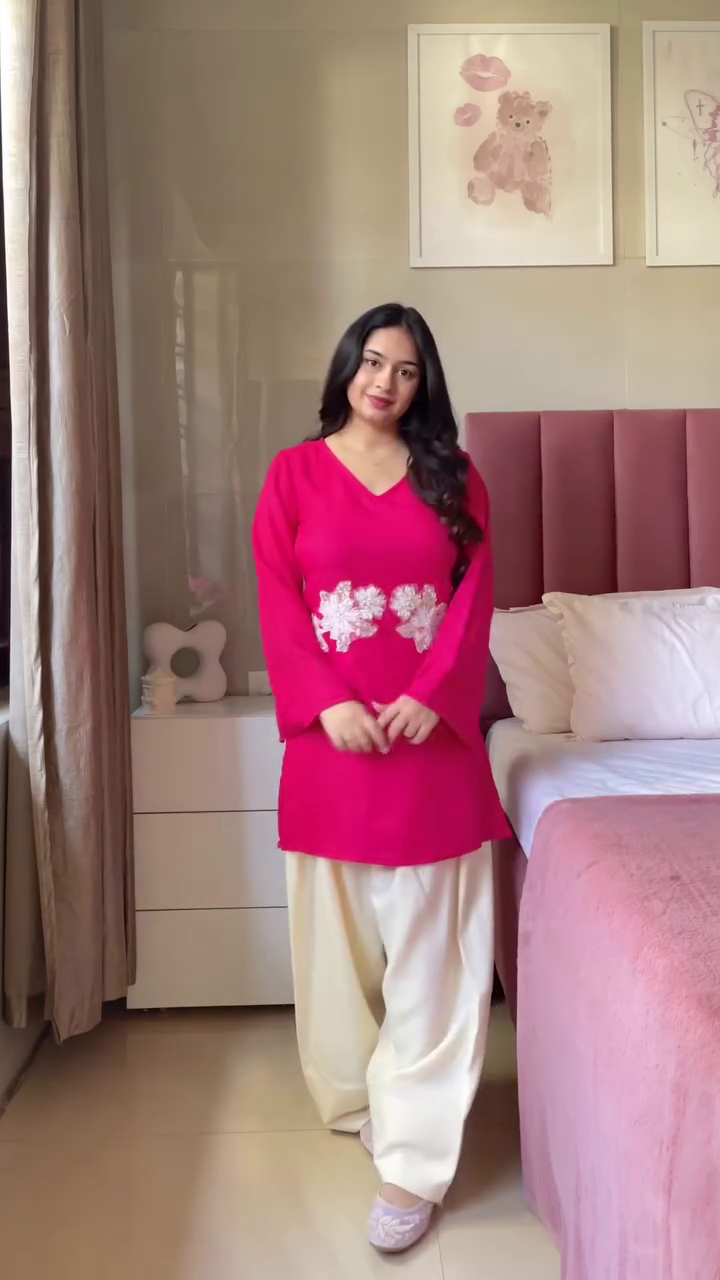 Blue Blossom Embroidered Kurta Set ✨ | Elegant Summer Ethnic Co-ord