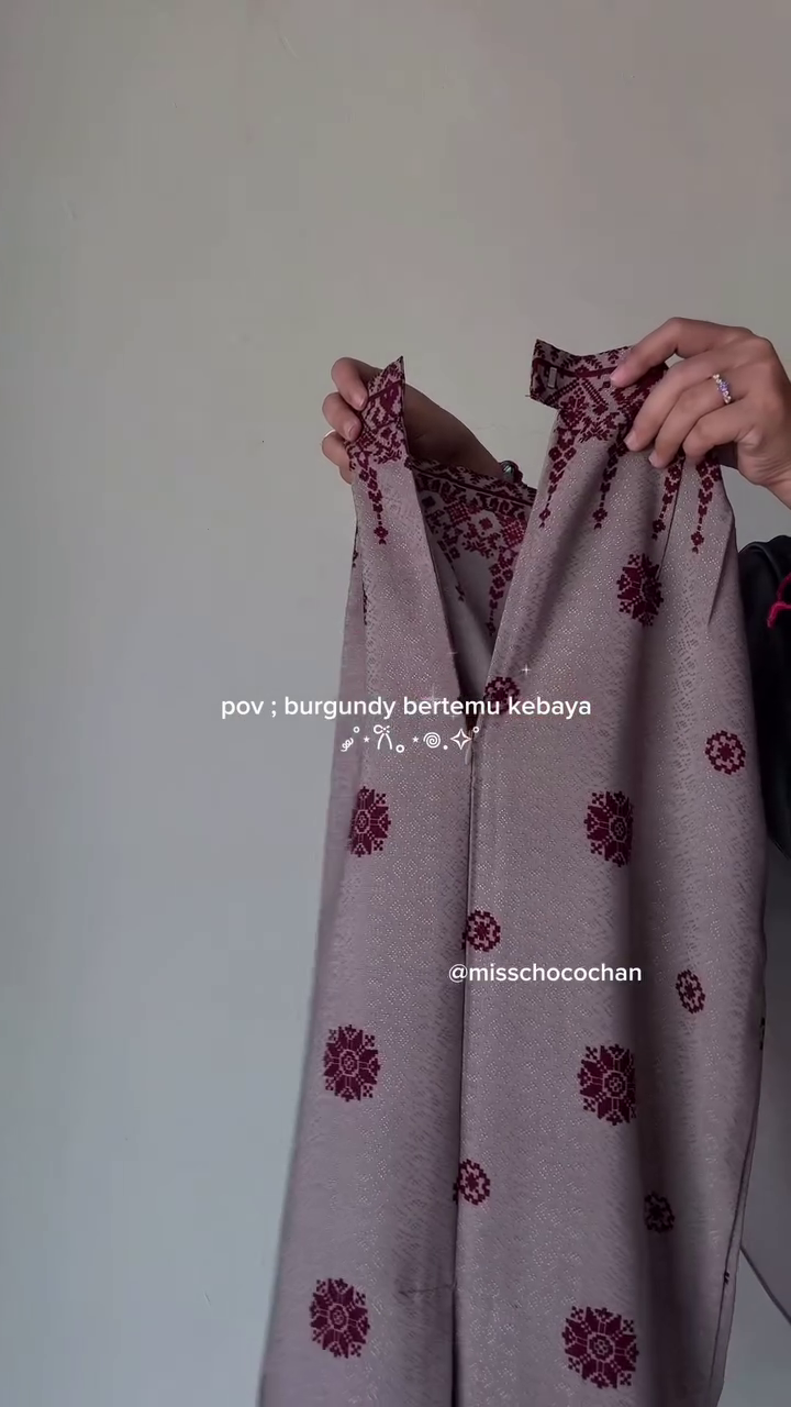Royal Burgundy Lace Kebaya Set ✨ | Luxe Embroidered Ethnic Ensemble
