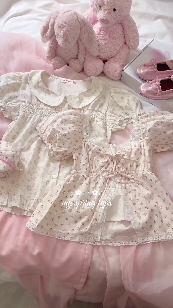 Blush Petal Dream Peplum Top 🌸🎀✨ | Soft Girl Aesthetic Lace Blouse