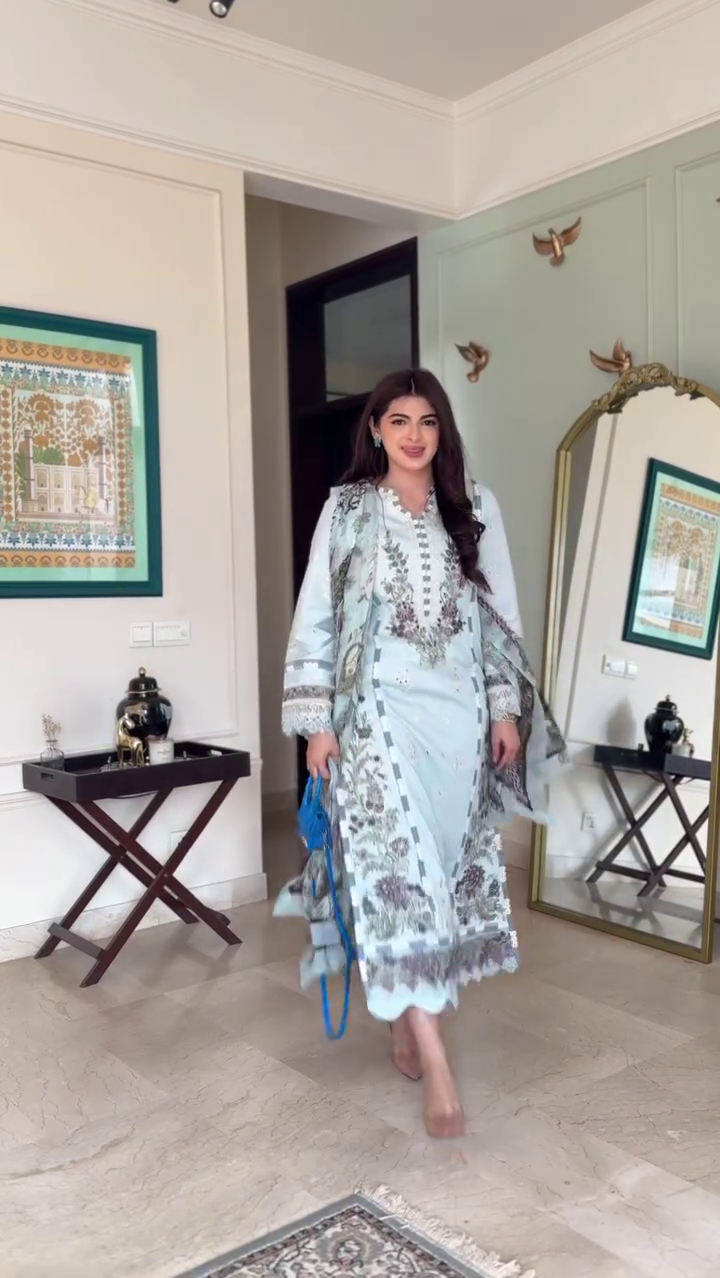 Powder Blue Grace Kurta Set 💙✨ | Elegant Embroidered Luxe Wear