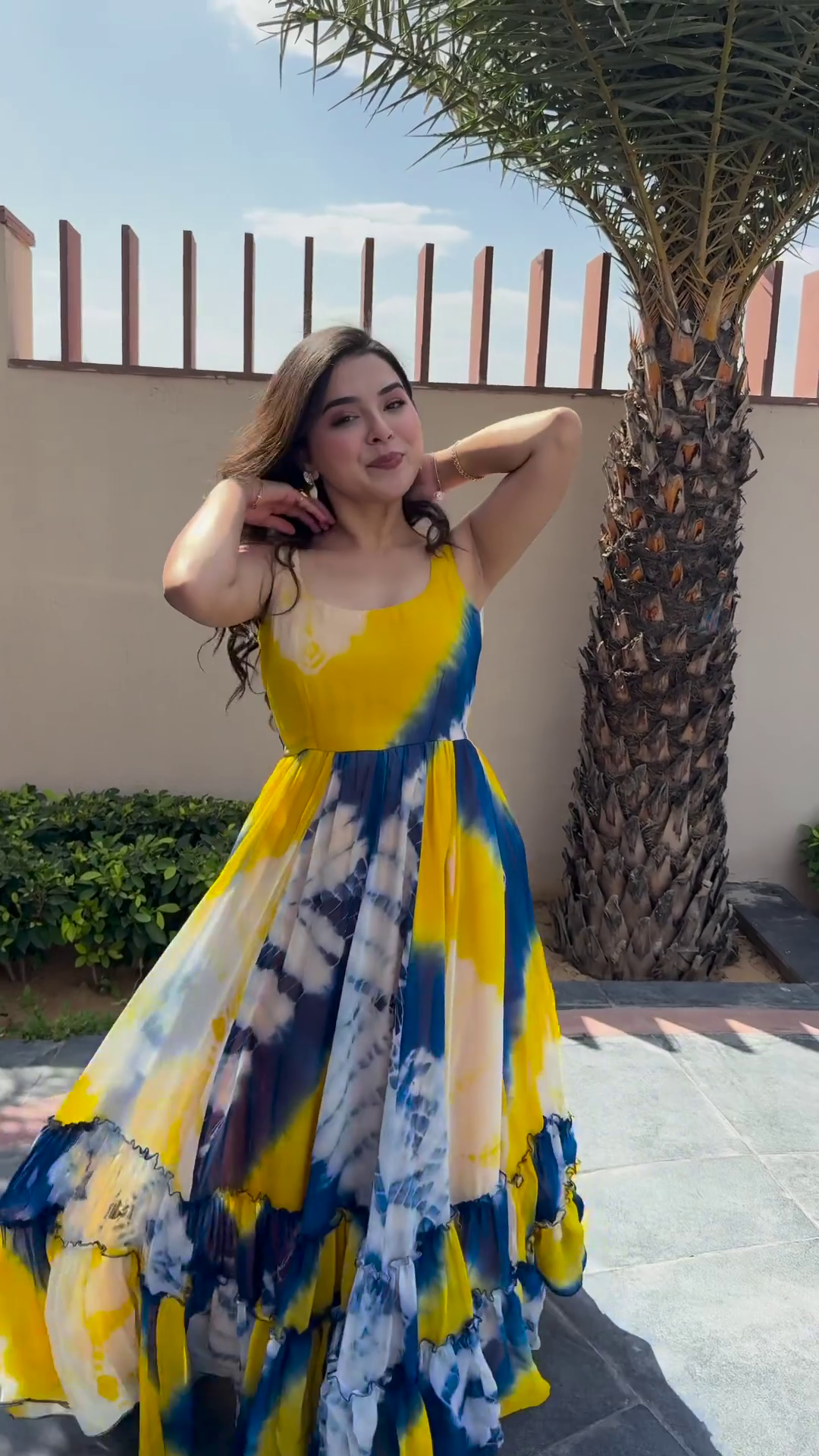 Sunshine Splash Maxi Dress 🌼💛 | Tie-Dye Summer Flow Dress