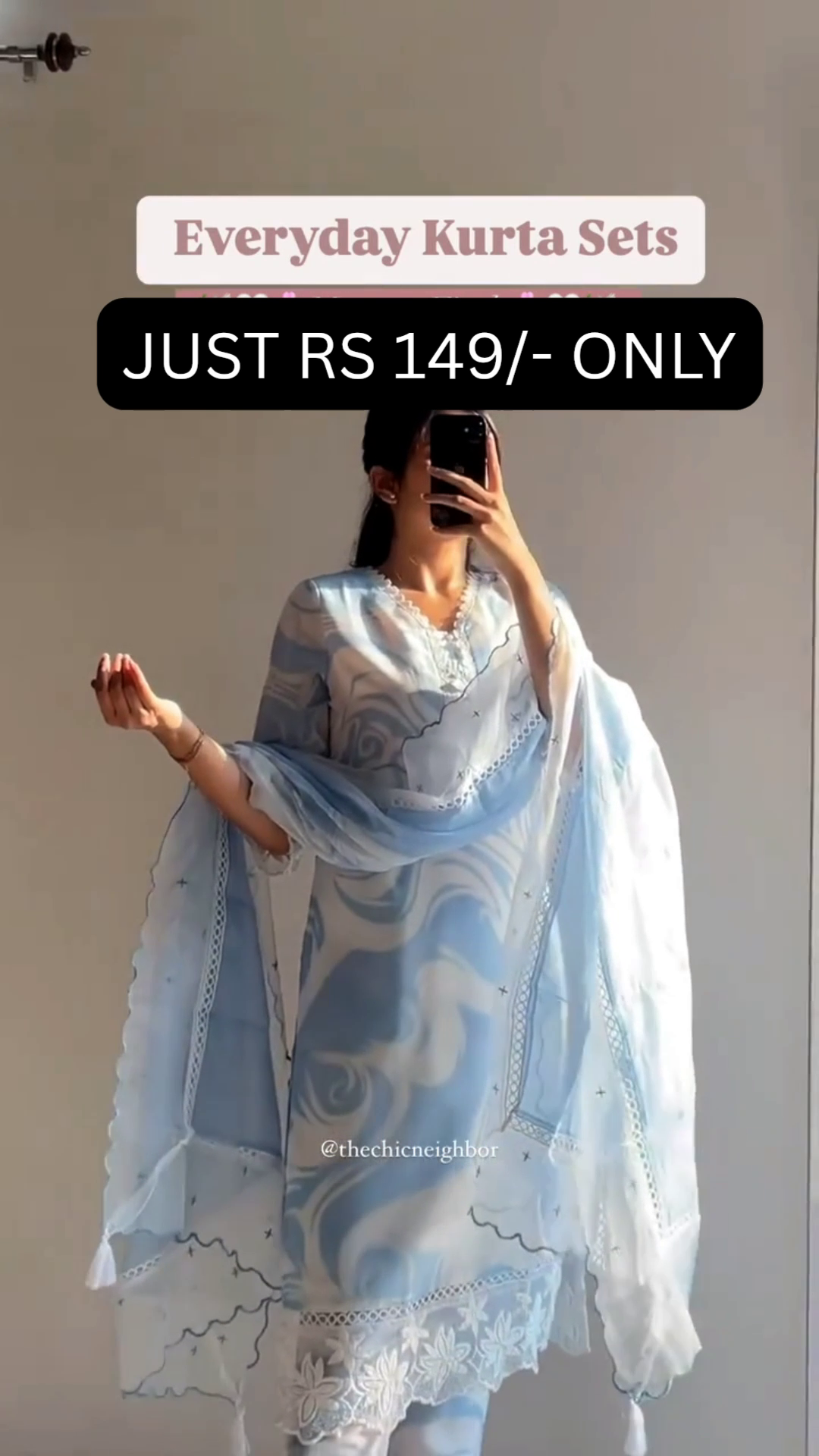 Indigo Charm Everyday Kurta Set 💙🌿 | Elegant Printed Casual Wear