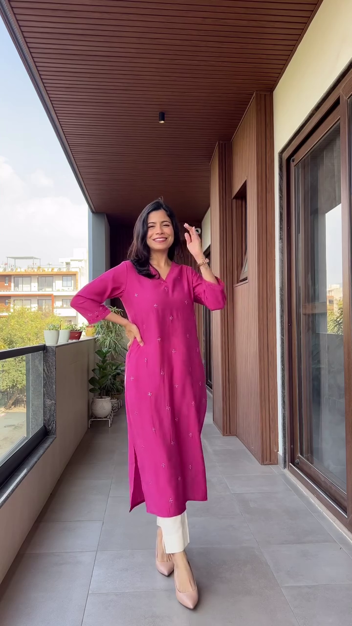 Blush Pink Elegance Straight Kurta 💖🌸 | Minimal Chic Everyday Wear