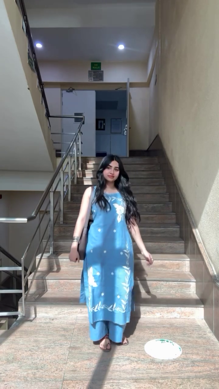 💙 Azure Bloom Sleeveless Kurta Set – Effortless Elegance for Everyday Chic ✨🌿