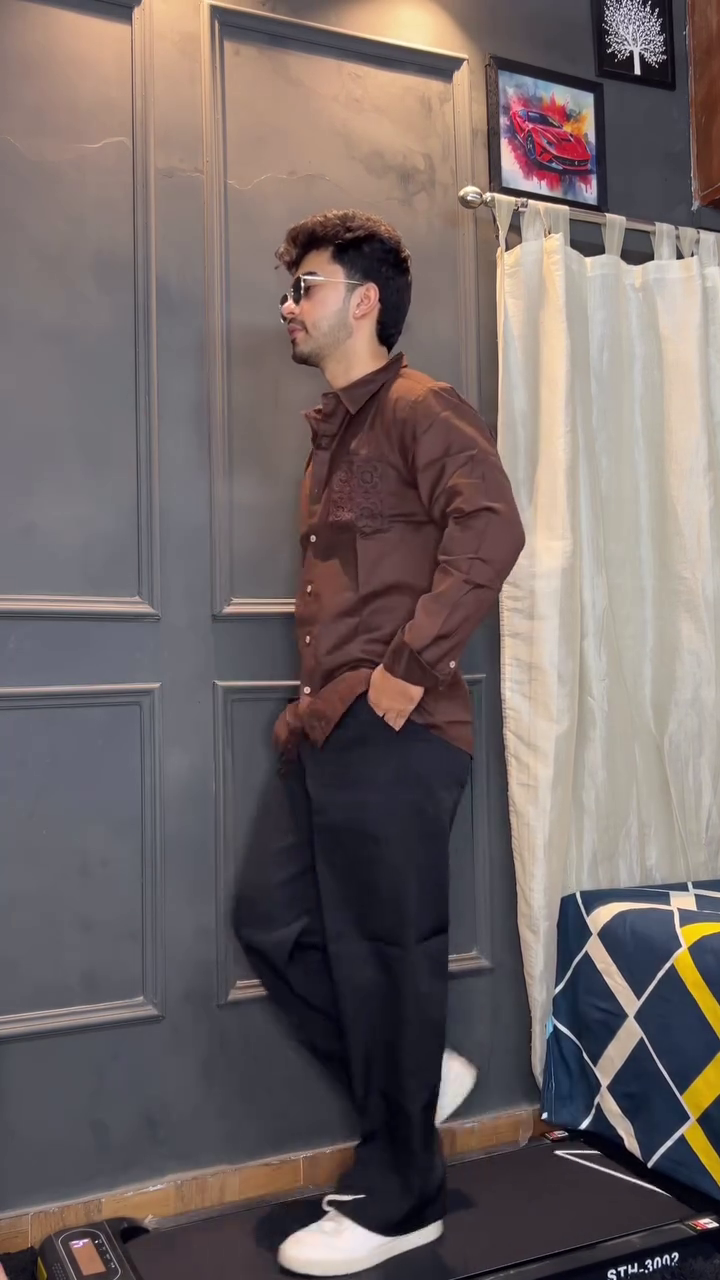 🤎 Chocolate Brown Shirt – Sophisticated Style with a Modern Edge 👔🔥