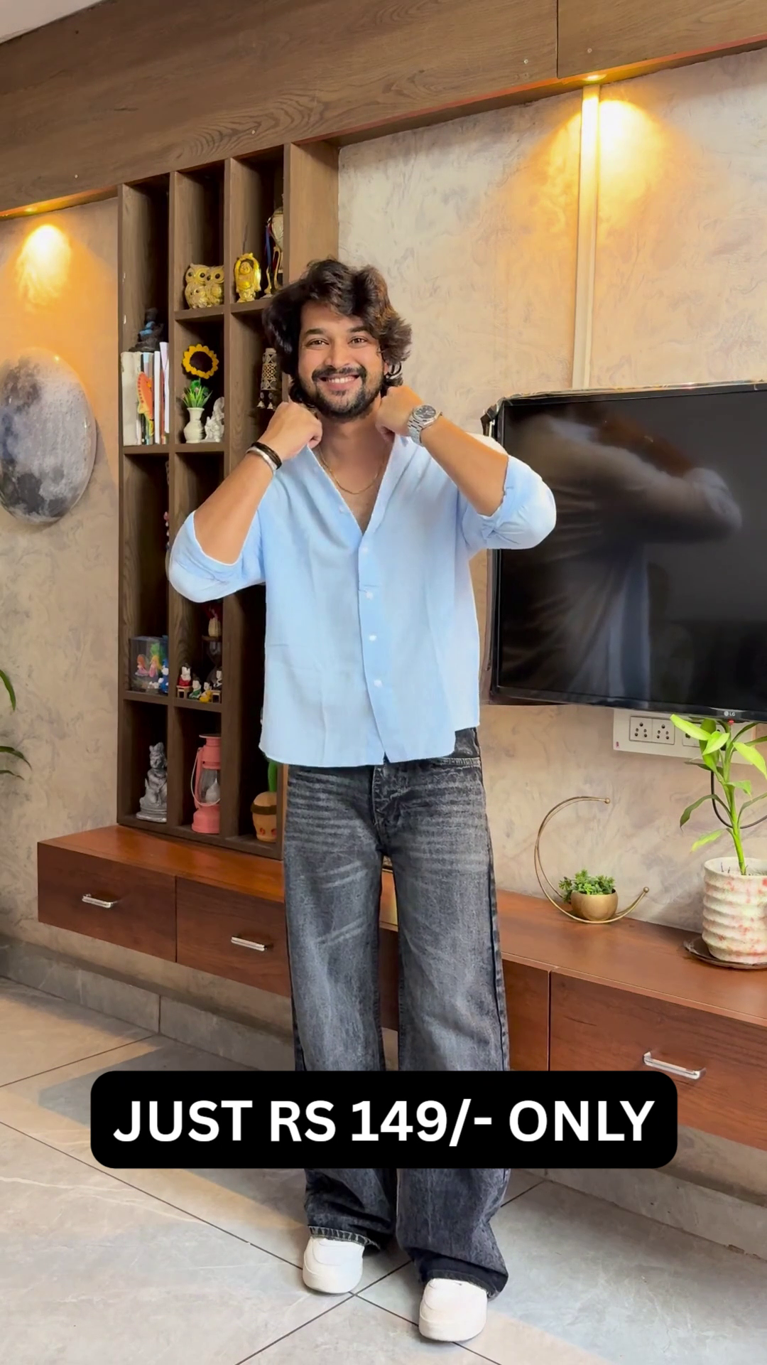 “Powder Blue Essential Shirt 💙 | Minimal Everyday Classic”