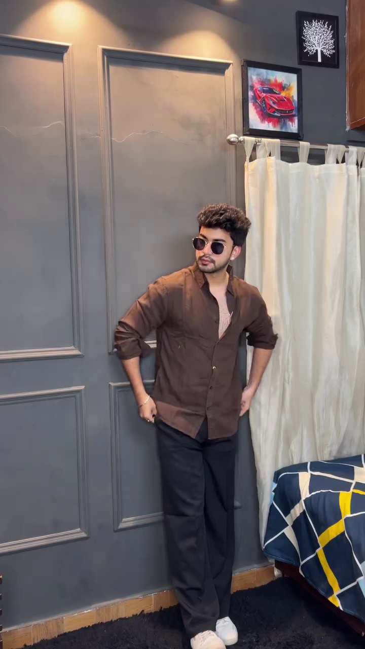 “Crimson Classic Shirt ❤️ | Smart Casual Statement Essential”