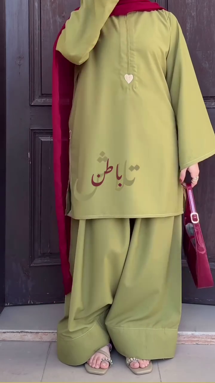 “Olive Grace Coord Set 💚 | Minimal Chic Desi Wear”