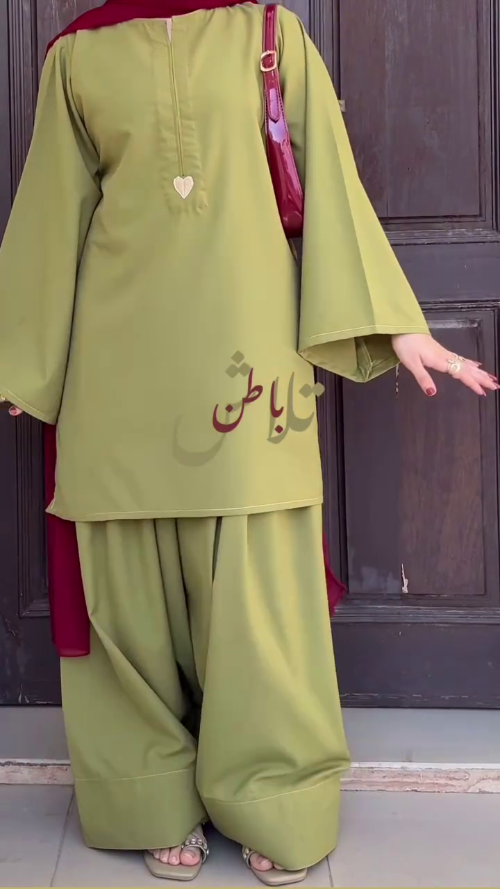 “Olive Grace Coord Set 💚 | Minimal Chic Desi Wear”