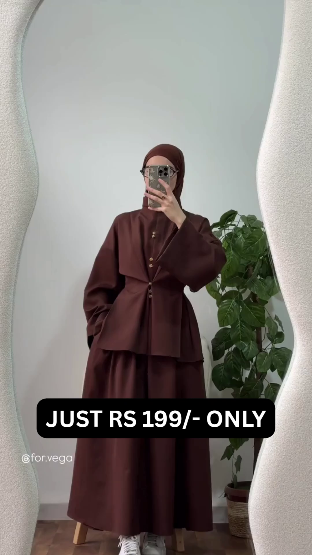 “Cocoa Sculpt Co-Ord Set 🤎✨ | Structured Modest Luxe”