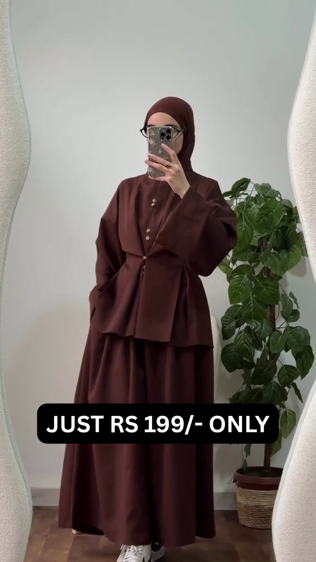 “Cocoa Sculpt Co-Ord Set 🤎✨ | Structured Modest Luxe”