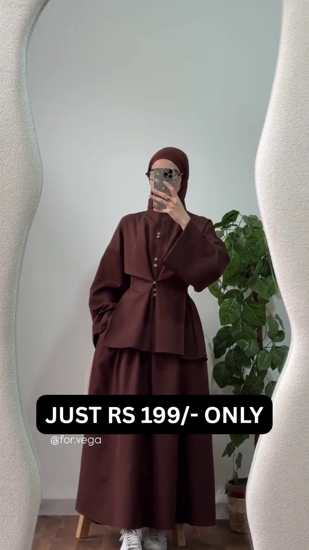 “Cocoa Sculpt Co-Ord Set 🤎✨ | Structured Modest Luxe”