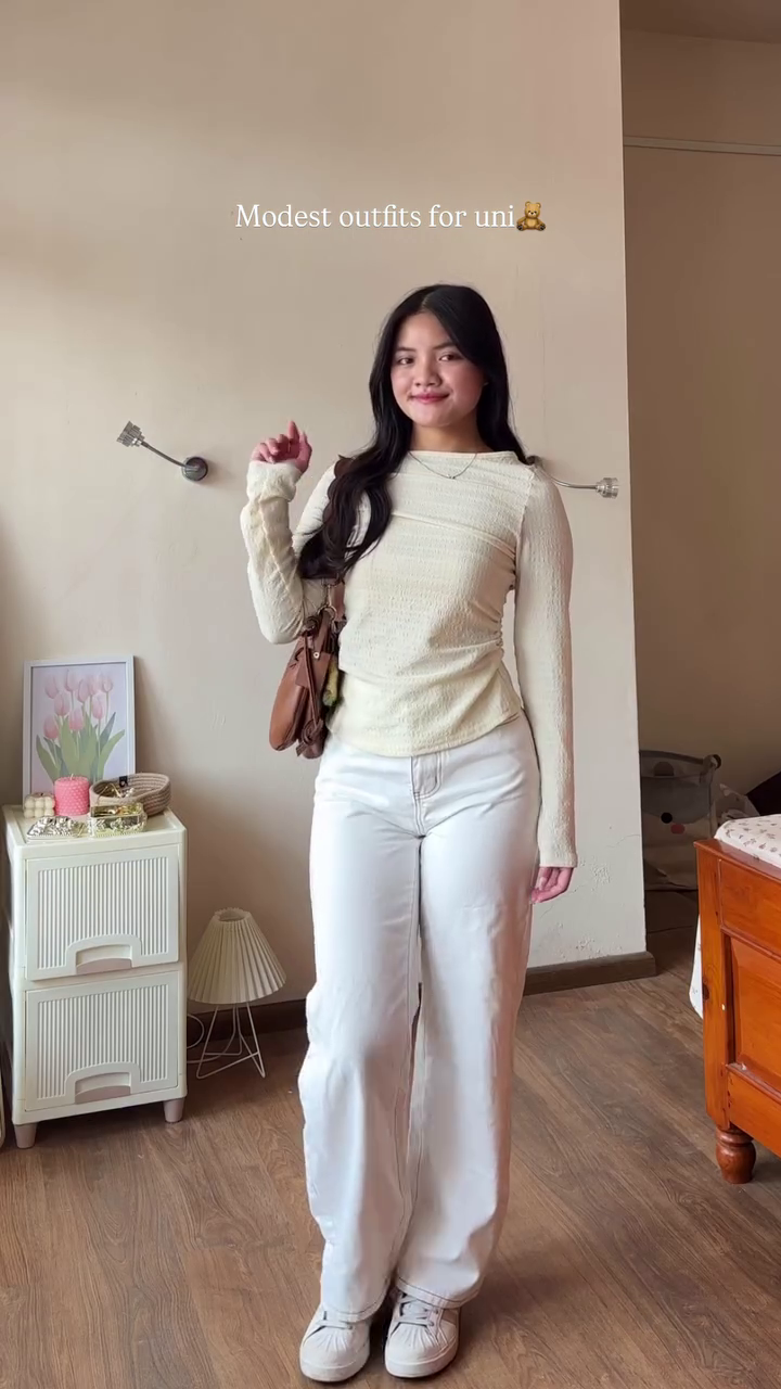 “Gingham Grace Midi Dress 🤎🎀 | Modest Uni Chic”