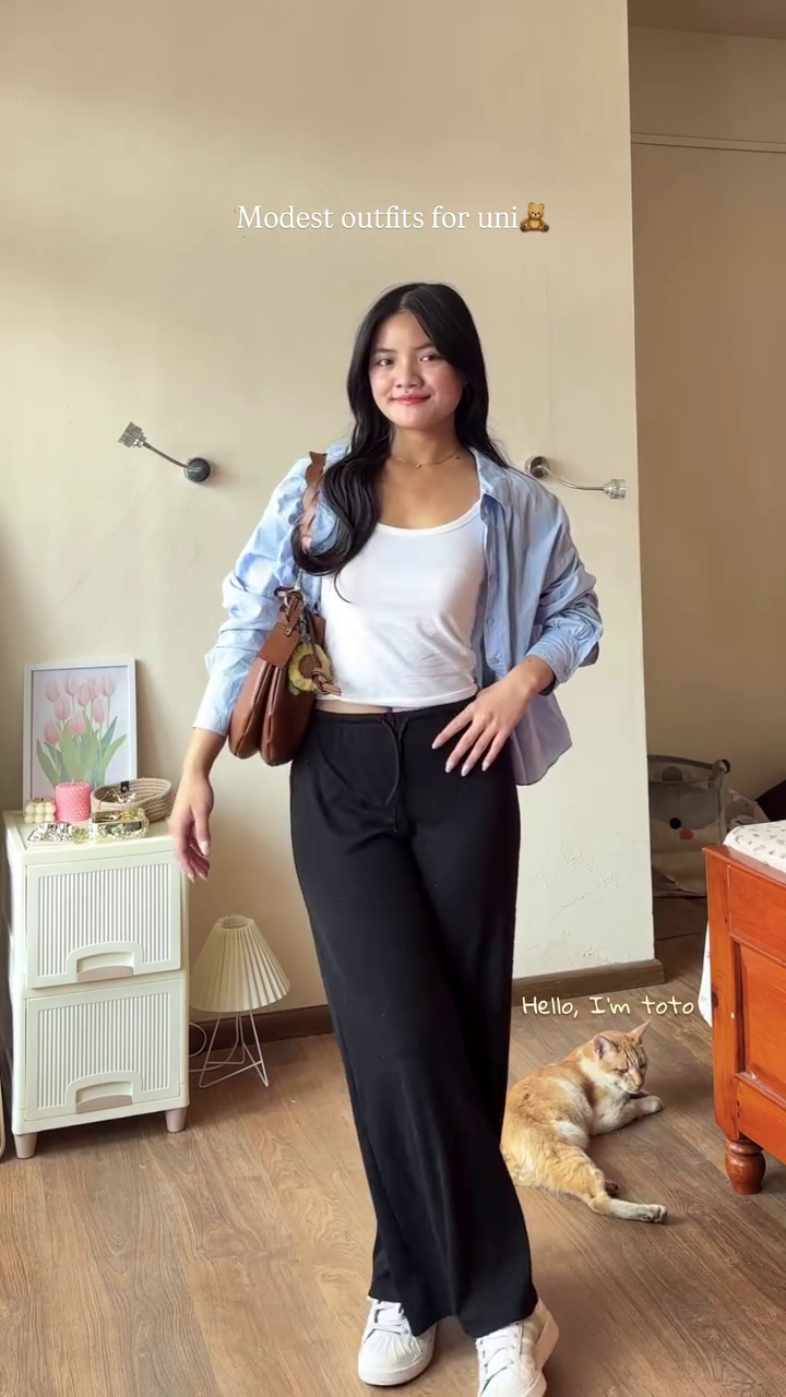 “Gingham Grace Midi Dress 🤎🎀 | Modest Uni Chic”