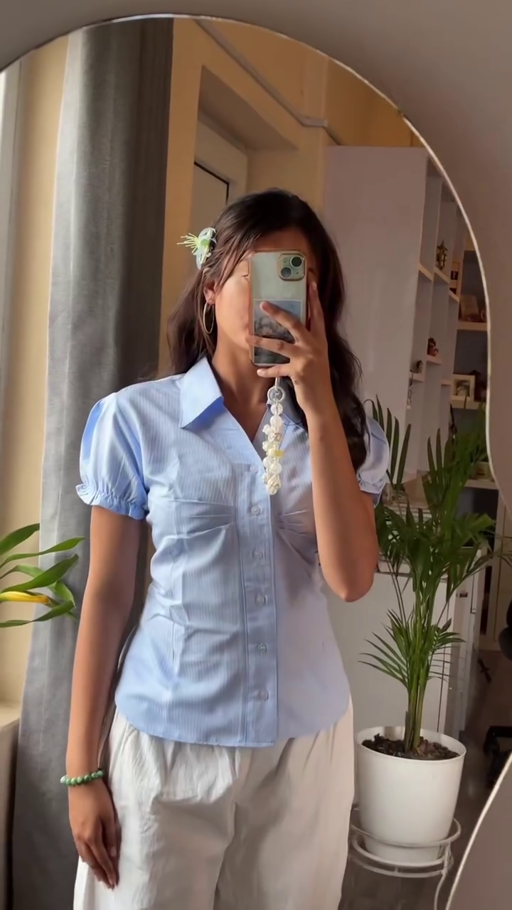 “Soft Breeze Casual Set 💙🌿 | Everyday Minimal Chic”