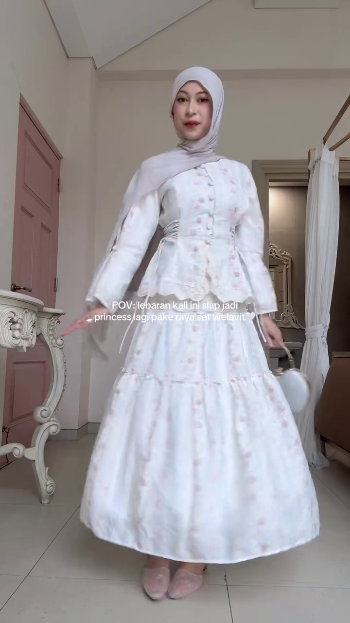 “Blossom Princess Maxi Dress 🤍🌷 | Eid Luxe Edition”