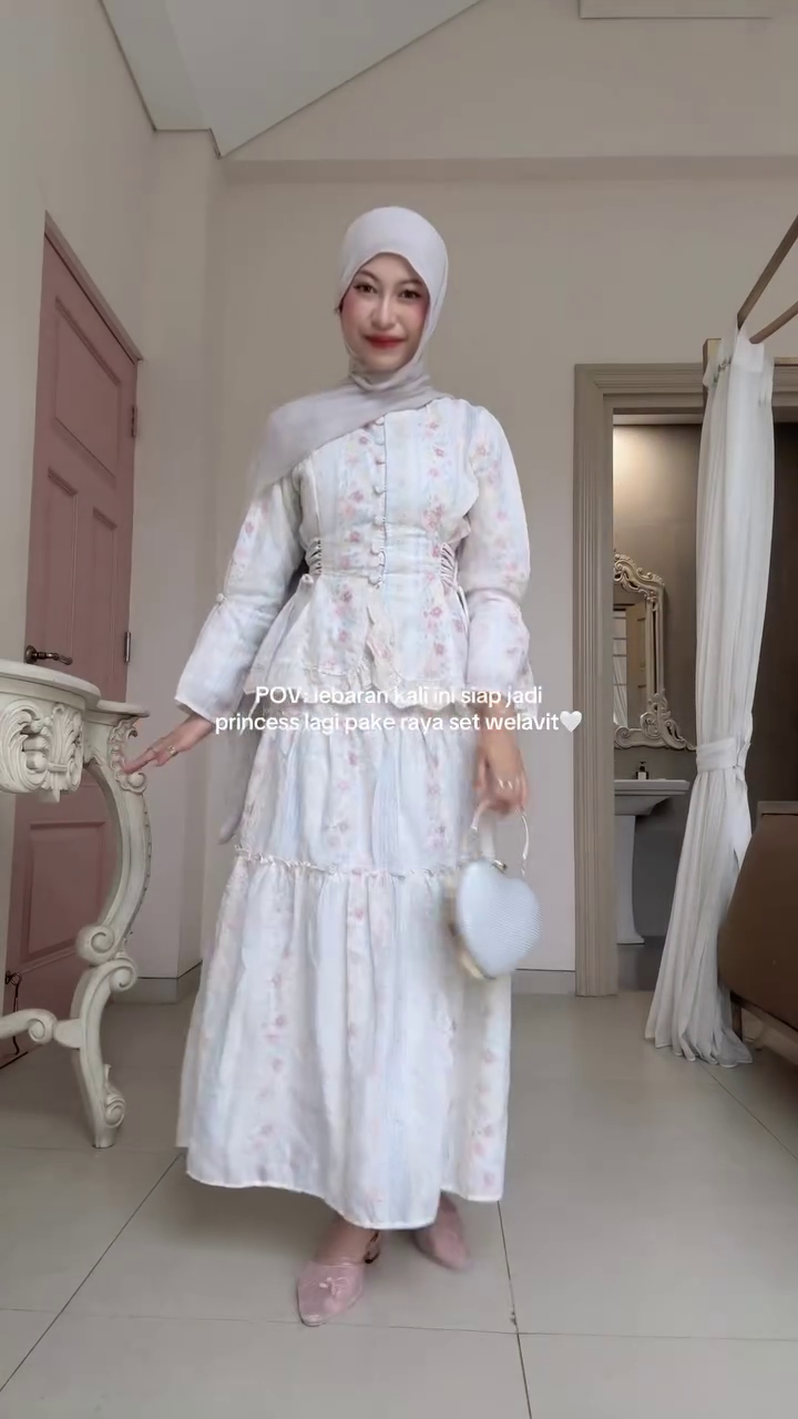 “Blossom Princess Maxi Dress 🤍🌷 | Eid Luxe Edition”