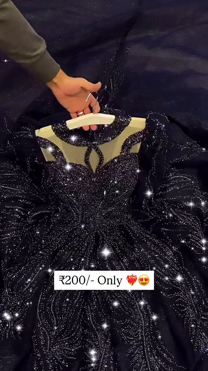 ✨ Galaxy Sparkle Luxury Party Gown – Midnight Star Edition ✨ A breathtaking gown designed to make you shine brighter than the night sky! 🌌💫👑