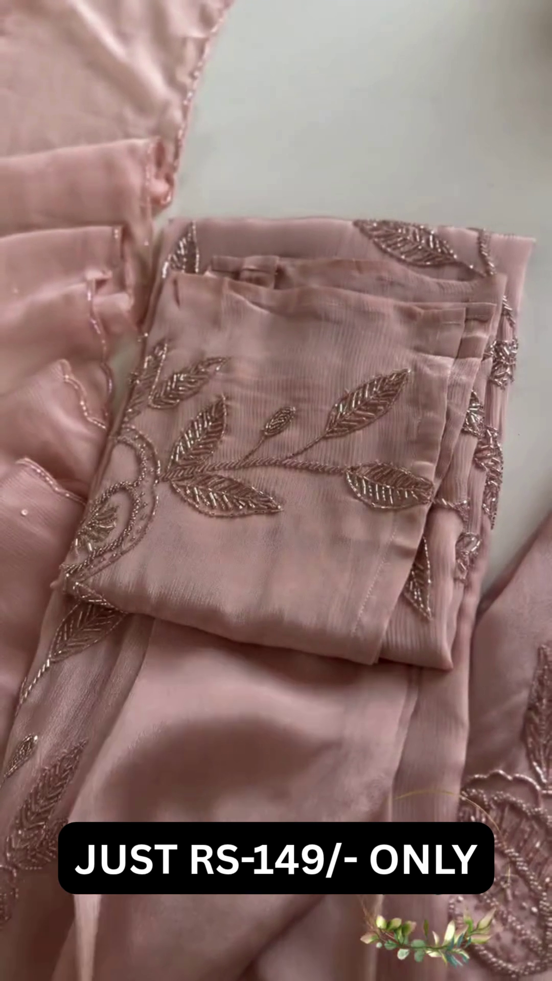 “Blush Grace Embroidered Kurti 💕 | Elegant Premium Modest Wear for Women”