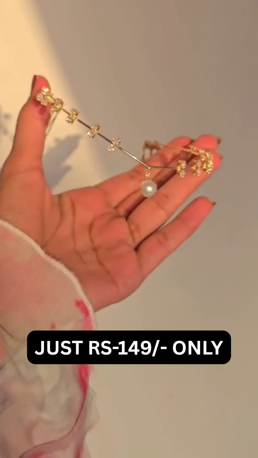 “Princess Pearl Crystal Hair Crown 💖 | Luxury Fairycore Bridal Hair Accessory”