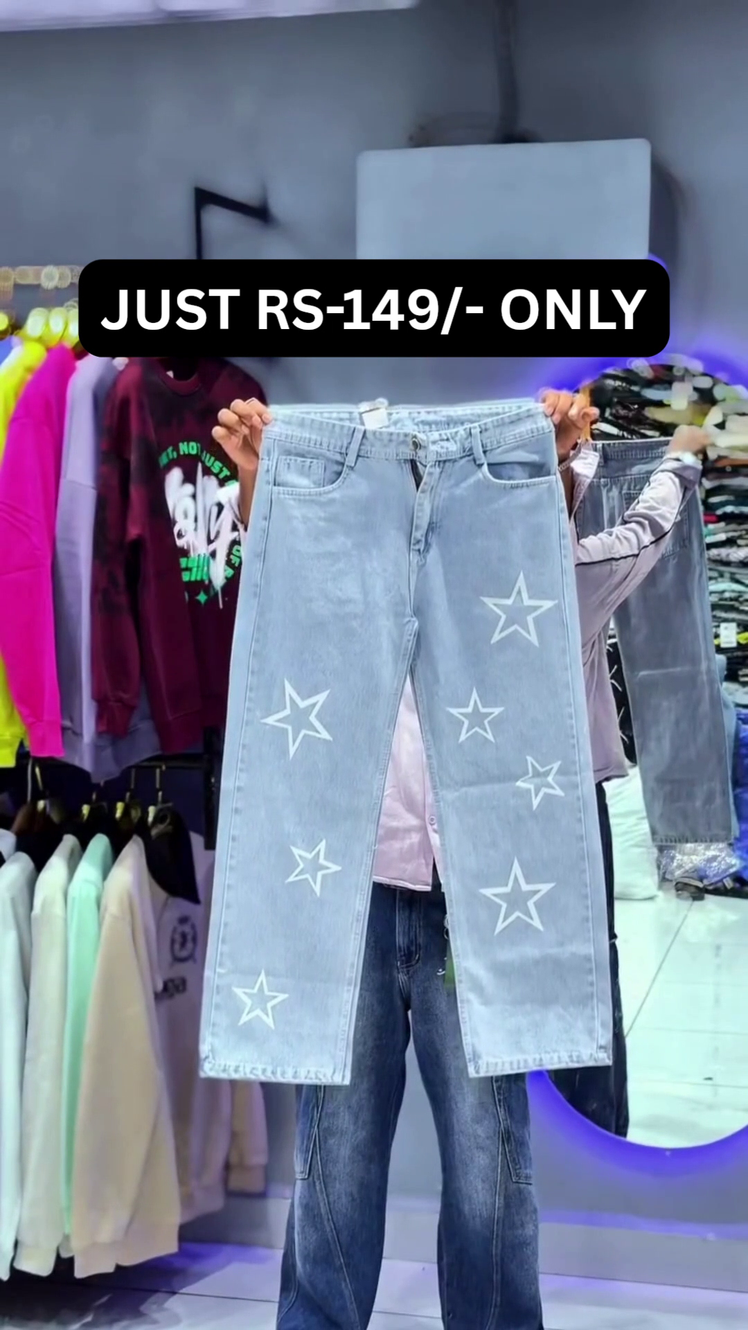 “Toon Vibe Graphic Baggy Jeans 🎨 | Trendy Cartoon Streetwear Denim for Men & Women”