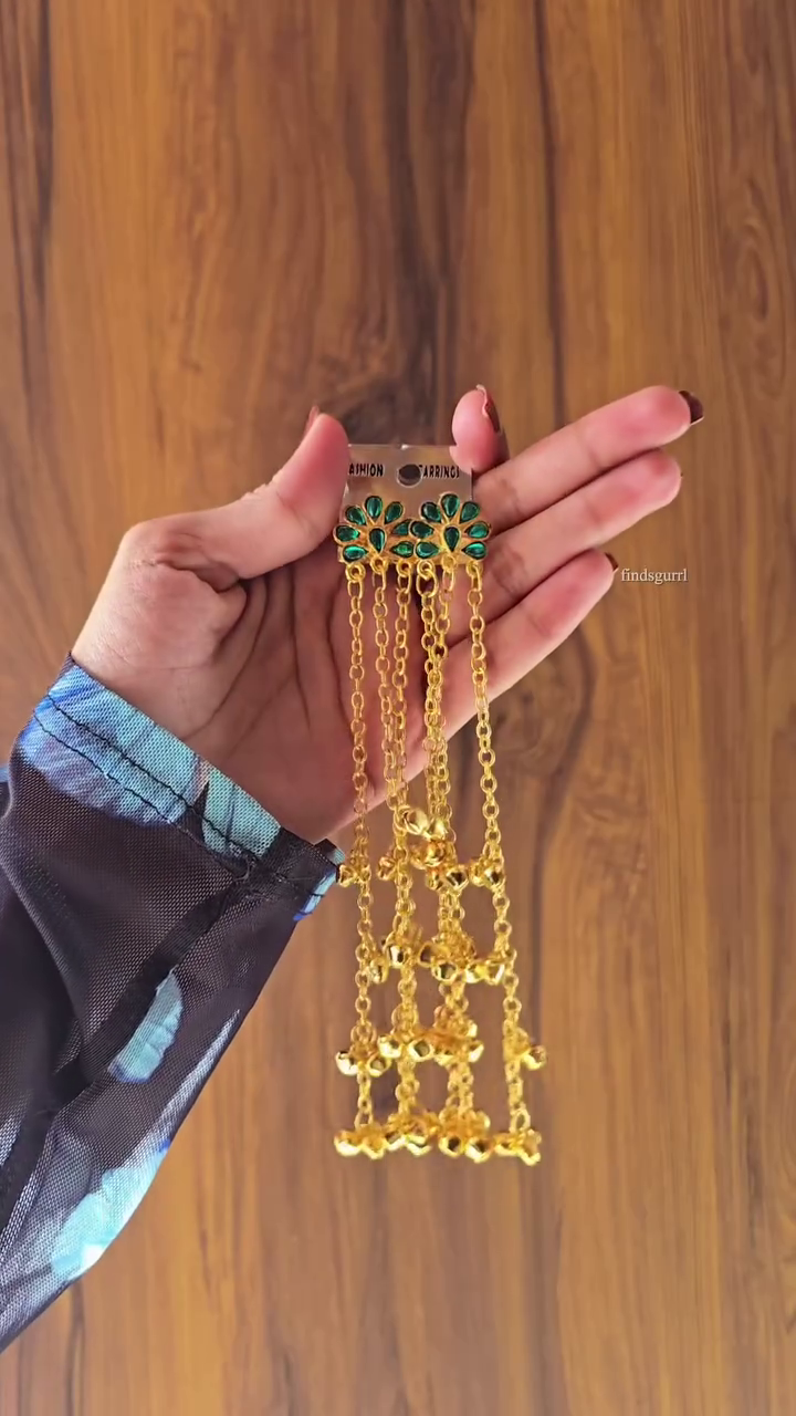 “Royal Kundan Tassel Earrings 👑 | Elegant Gold Dangle Earrings for Women”