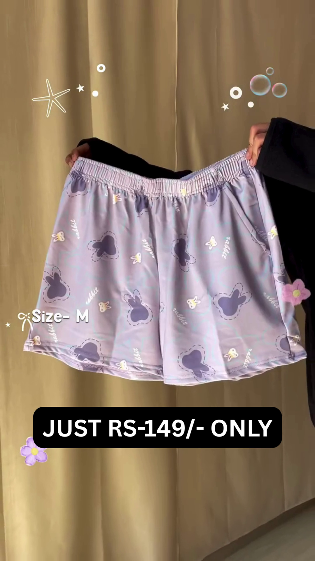 “Dreamy Lavender Bunny Nightsuit 🐰✨ | Cute & Cozy Pajama Set”