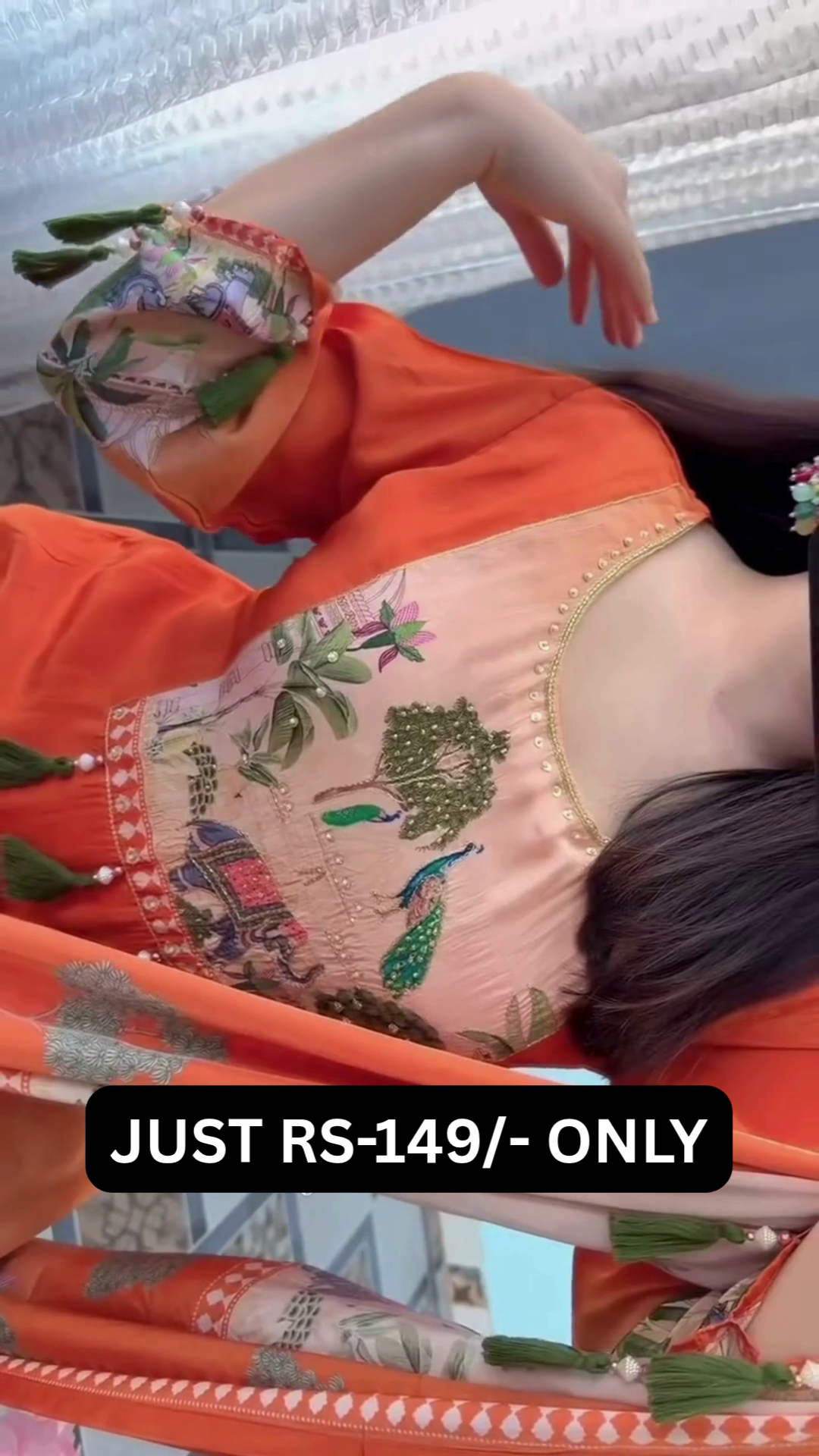 “Royal Peacock Print Suit Set ✨🦚 | Vibrant Ethnic Elegance Collection”