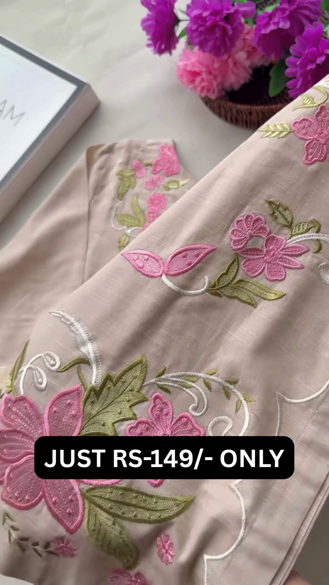 🌸 Blush Bloom Embroidered Kurti Collection 🌸