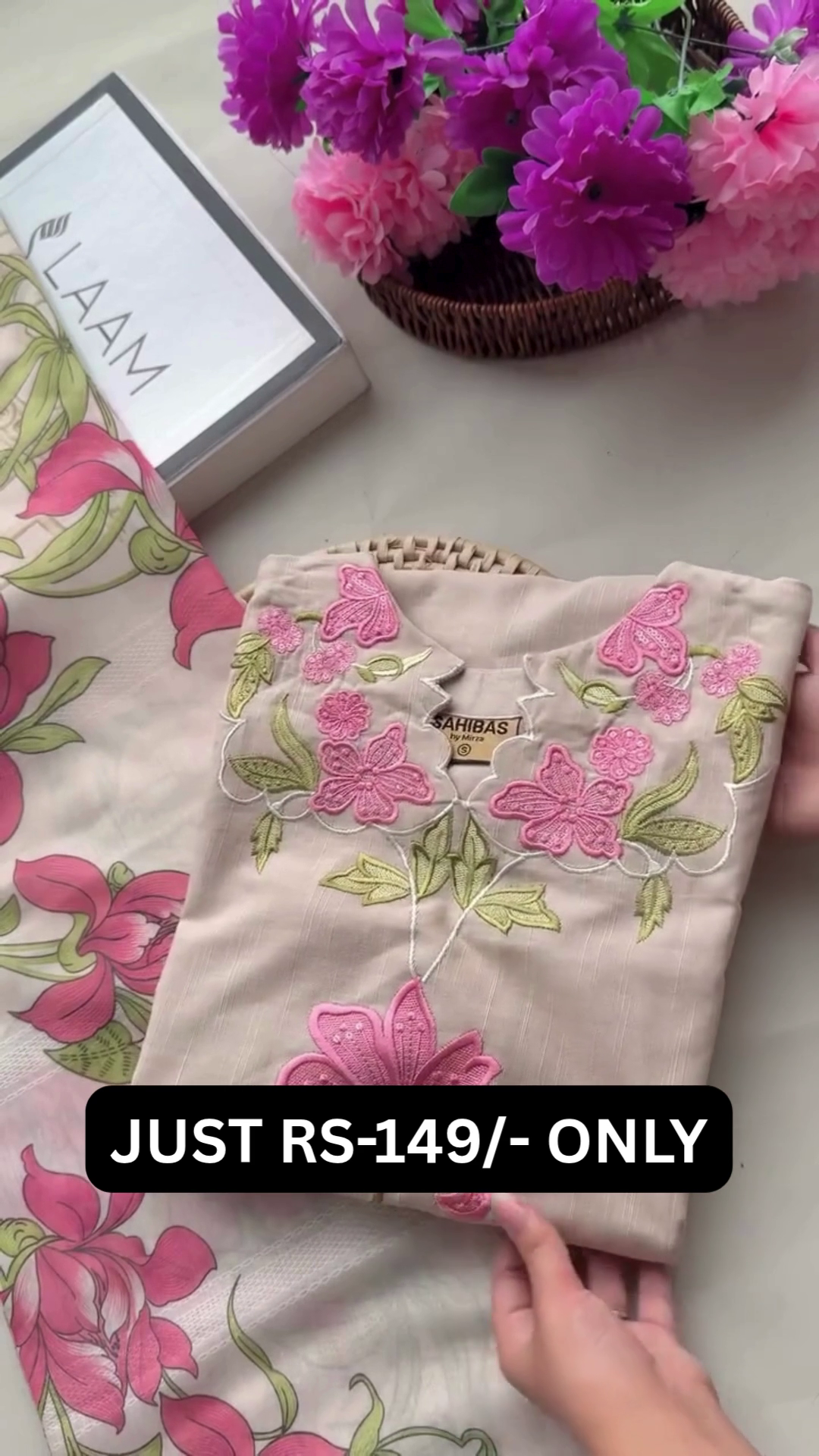 🌸 Blush Bloom Embroidered Kurti Collection 🌸