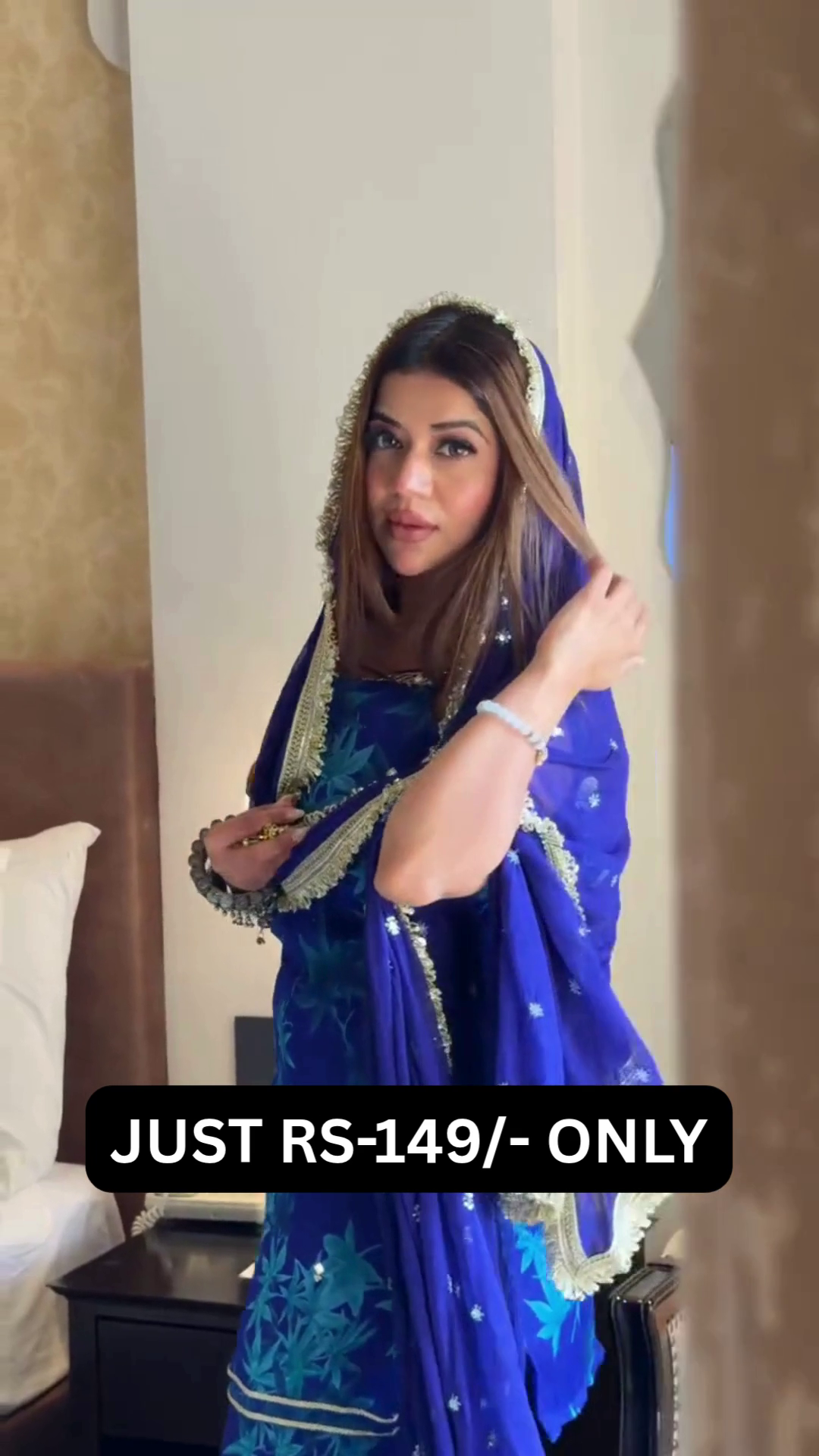 💙✨ Midnight Royal Printed Gharara Set ✨💙
