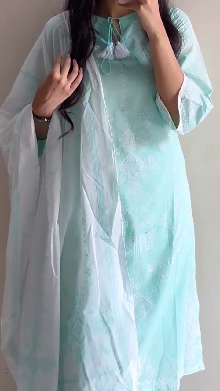 ❄️💙 Aqua Breeze Summer Kurta Set 💙❄️