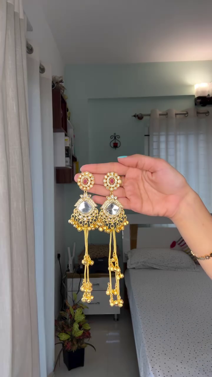 ✨👑 Royal Kundan Tassel Earrings 👑✨