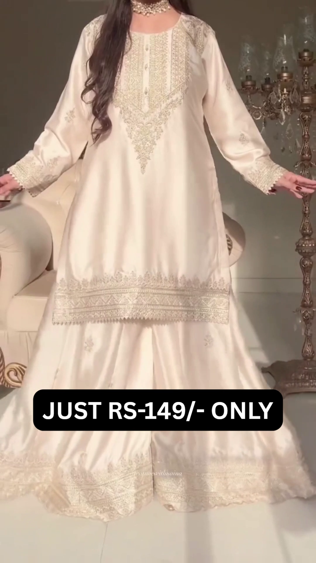 🤍✨ Royal Ivory Sharara Set ✨🤍