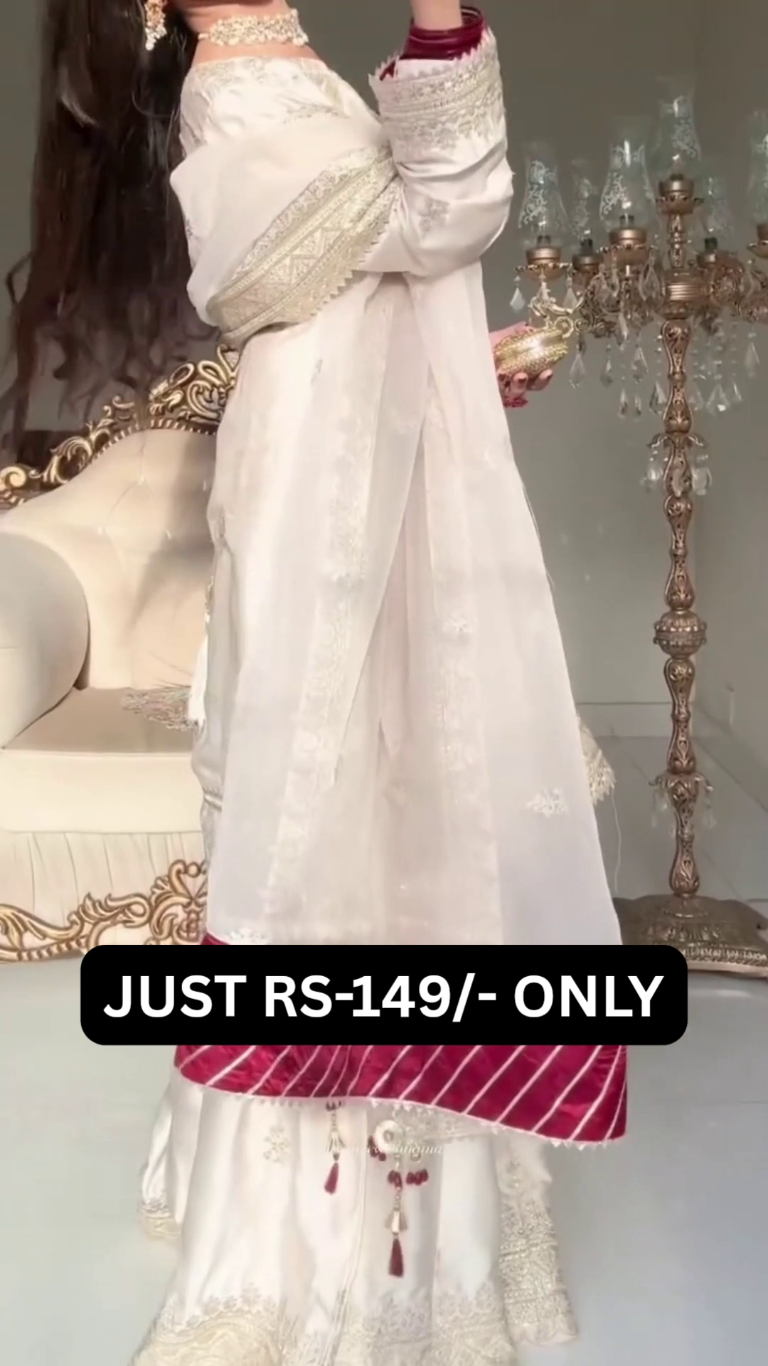 🤍✨ Royal Ivory Sharara Set ✨🤍
