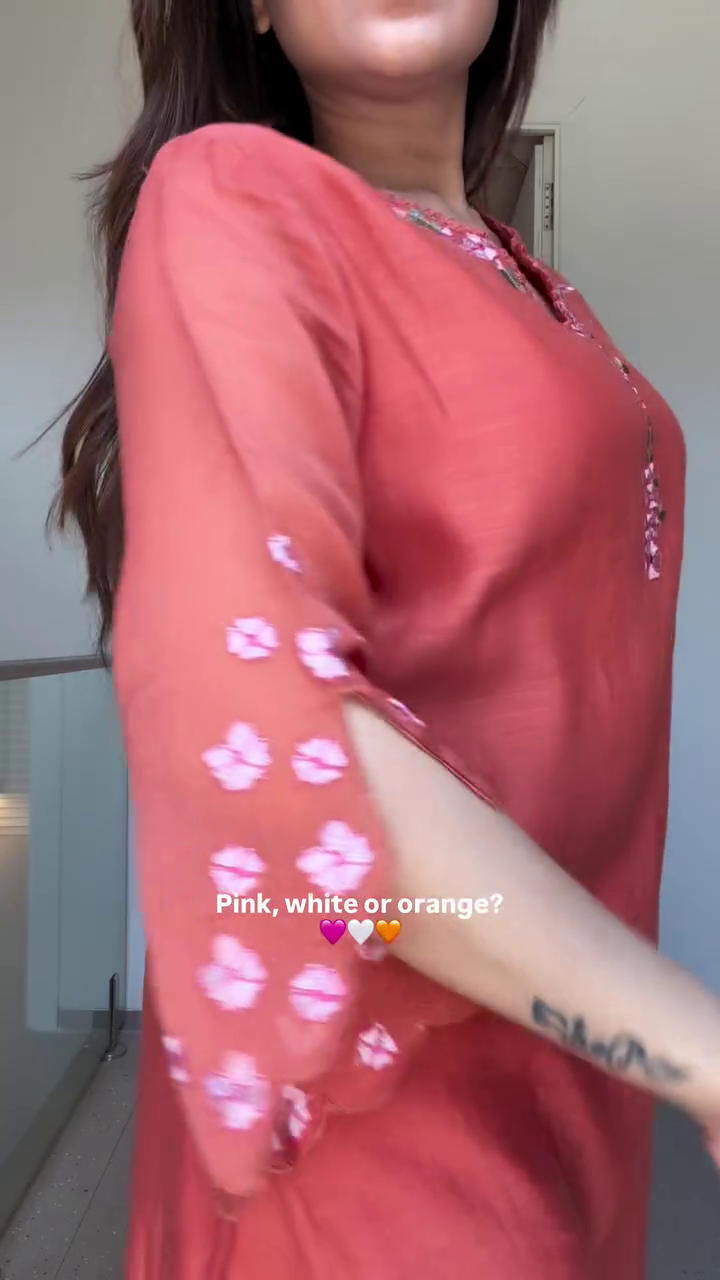 🧡✨ Elegant Coral Kurta Set ✨🧡