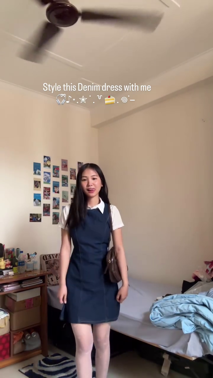💙✨ Classic Denim Layered Mini Dress – Cute Everyday Chic ✨💙