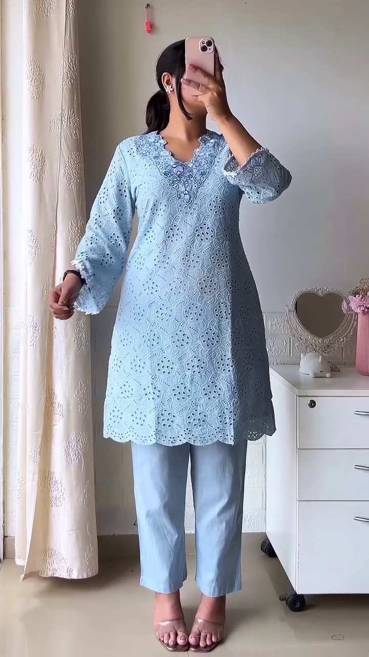 💙✨ Elegant Indigo Ethnic Set with a Graceful Flow ✨💙